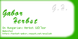 gabor herbst business card